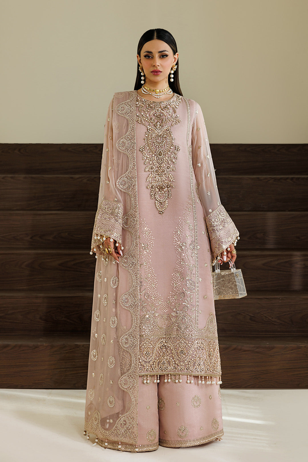 Alizeh | Aymal Luxury Bamber Chiffon | AF-BHM-4076-Reef - by Libasekhas UK - Registered Vendor of : Alizeh - 100% Original Designer Dress
