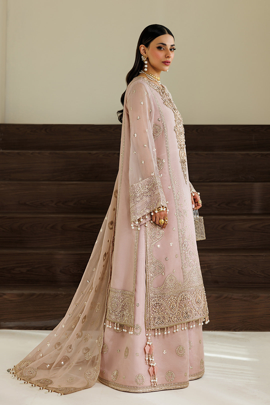 Alizeh | Aymal Luxury Bamber Chiffon | AF-BHM-4076-Reef - by Libasekhas UK - Registered Vendor of : Alizeh - 100% Original Designer Dress