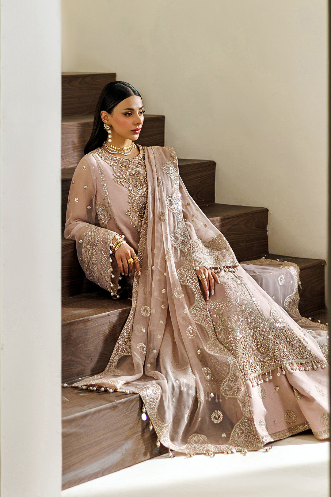 Alizeh | Aymal Luxury Bamber Chiffon | AF-BHM-4076-Reef - by Libasekhas UK - Registered Vendor of : Alizeh - 100% Original Designer Dress