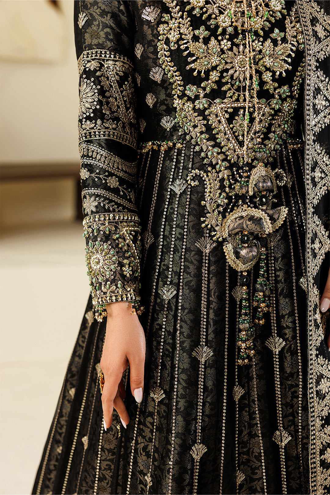 Alizeh | Aymal Luxury Bamber Chiffon | AF-BHM-4073-Blanc - by Libasekhas UK - Registered Vendor of : Alizeh - 100% Original Designer Dress