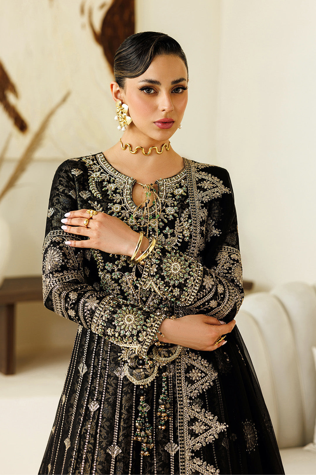 Alizeh | Aymal Luxury Bamber Chiffon | AF-BHM-4073-Blanc - by Libasekhas UK - Registered Vendor of : Alizeh - 100% Original Designer Dress
