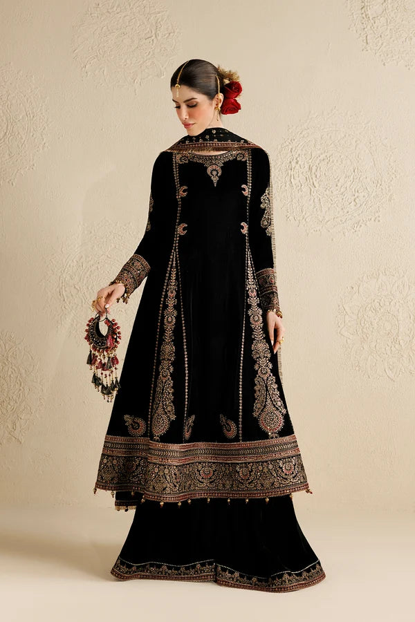 Jazmin | Velvet | Black Embroidered Velvet Formal CVF26-D01