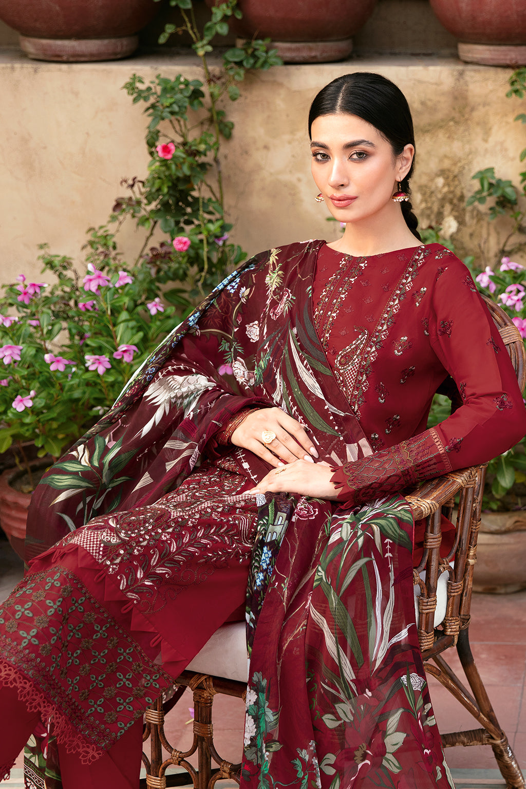 Ramsha | Mashaal Luxury Lawn | L-803 - by - Libasekhas UK - Registered Vendor of : Ramsha - 100% Original Designer Dresss