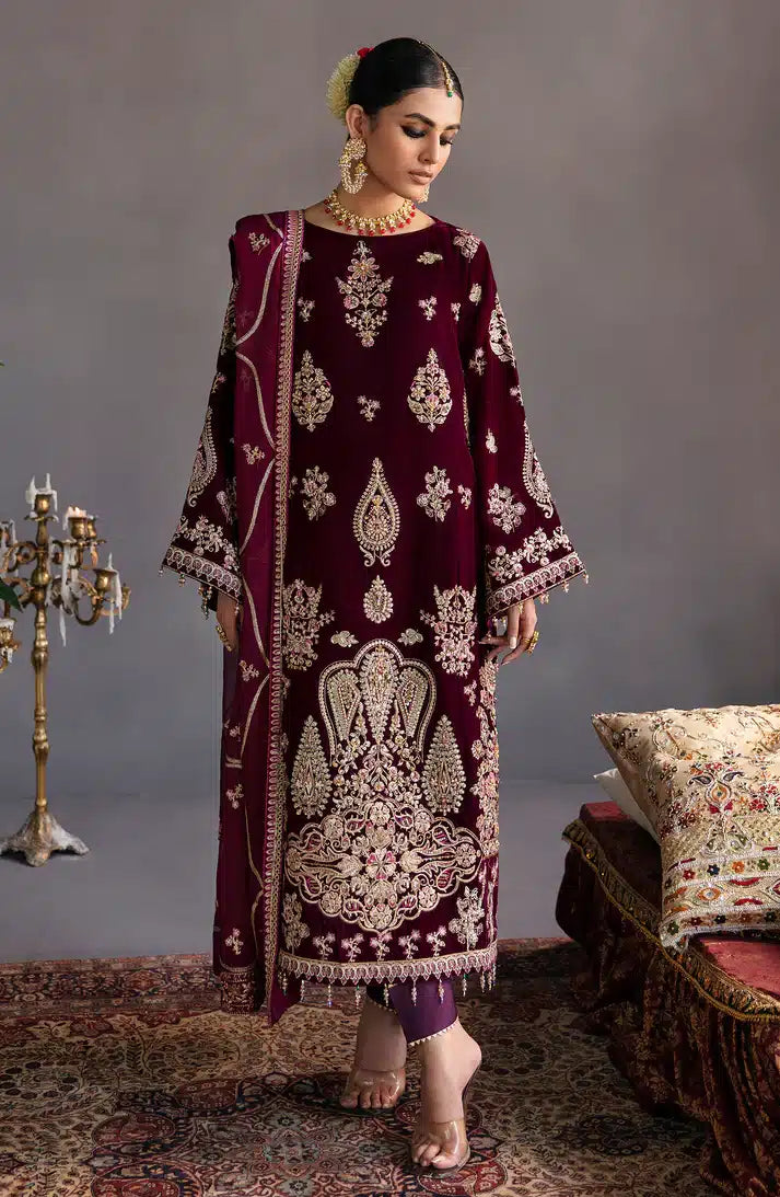 Emaan Adeel | Makhmal Velvet Edition 23 | MK-04 HAYAL - by - Libasekhas UK - Registered Vendor of : Emaan Adeel - 100% Original Designer Dresss