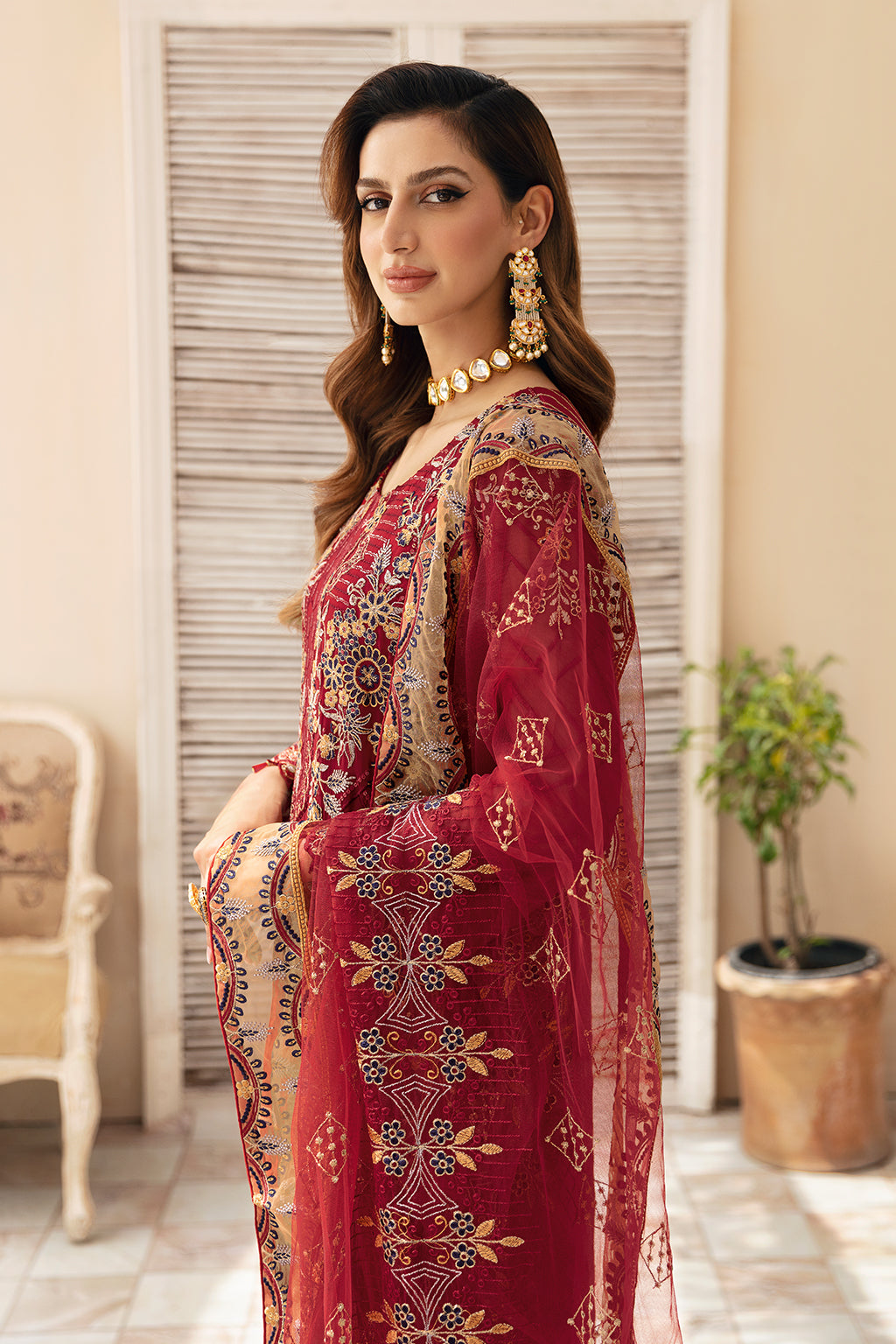 Ramsha | Chevron Chiffon Collection | A-907 - by - Libasekhas UK - Registered Vendor of : Ramsha - 100% Original Designer Dresss