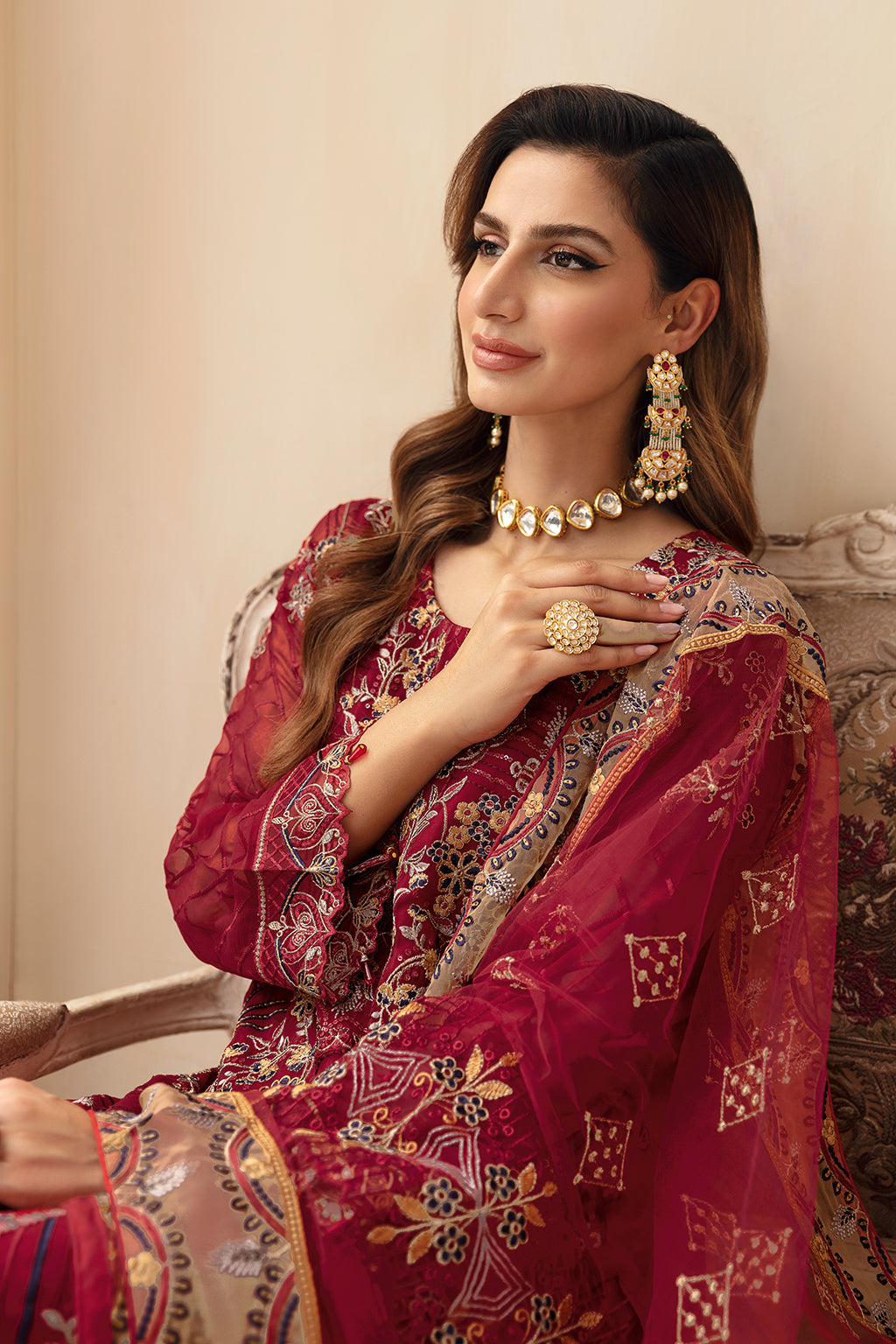 Ramsha | Chevron Chiffon Collection | A-907 - by - Libasekhas UK - Registered Vendor of : Ramsha - 100% Original Designer Dresss