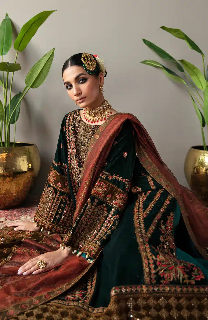 Emaan Adeel | Makhmal Velvet Edition 23 | MK-06 VERSHA - by - Libasekhas UK - Registered Vendor of : Emaan Adeel - 100% Original Designer Dresss