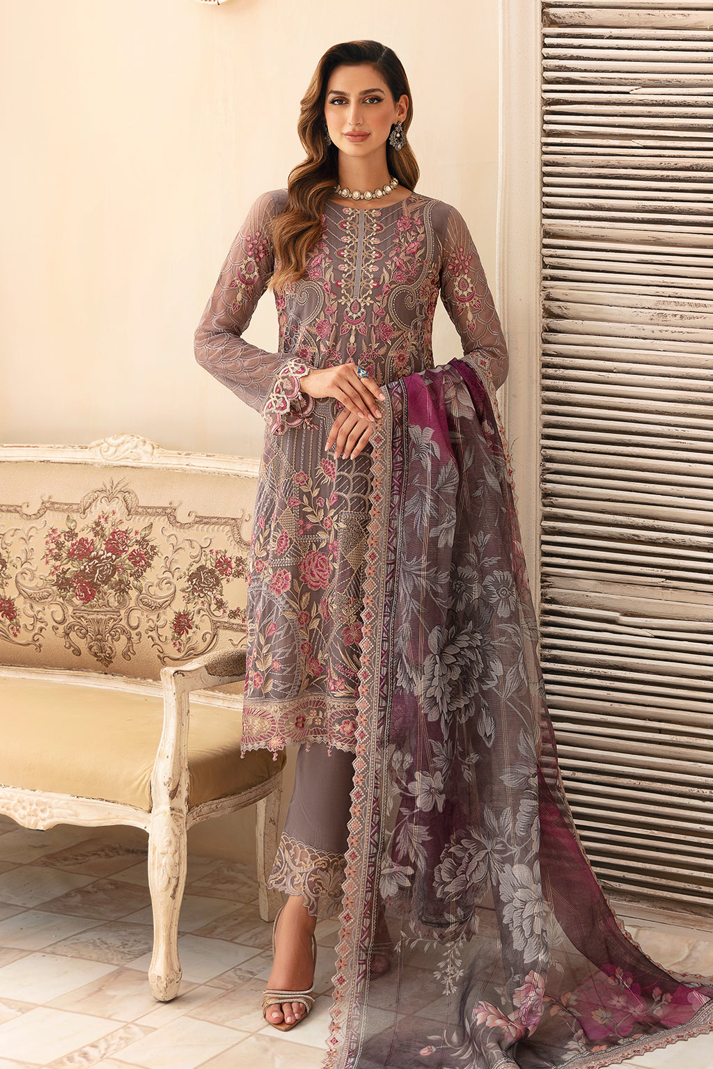 Ramsha | Chevron Chiffon Collection | A-908 - by - Libasekhas UK - Registered Vendor of : Ramsha - 100% Original Designer Dresss