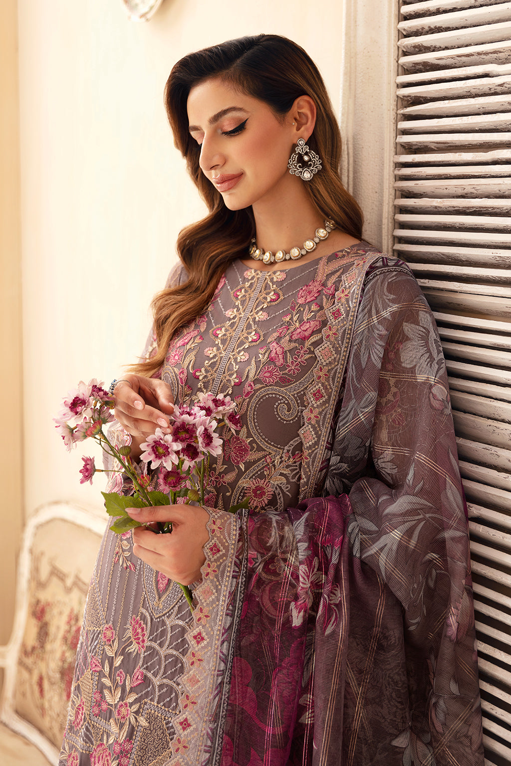 Ramsha | Chevron Chiffon Collection | A-908 - by - Libasekhas UK - Registered Vendor of : Ramsha - 100% Original Designer Dresss