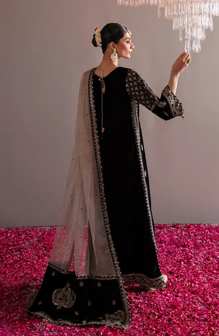 Emaan Adeel | Makhmal Velvet Edition 23 | MK-08 AQS - by - Libasekhas UK - Registered Vendor of : Emaan Adeel - 100% Original Designer Dresss