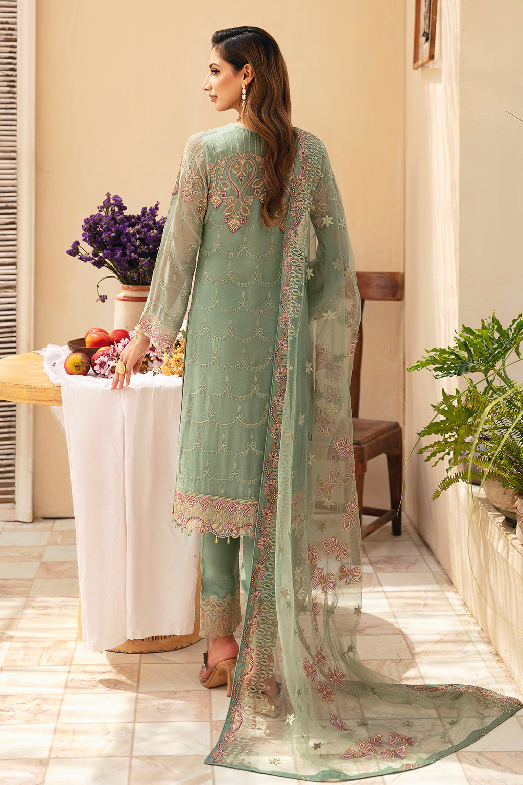 Ramsha | Chevron Chiffon Collection |A-901 - by - Libasekhas UK - Registered Vendor of : Ramsha - 100% Original Designer Dresss