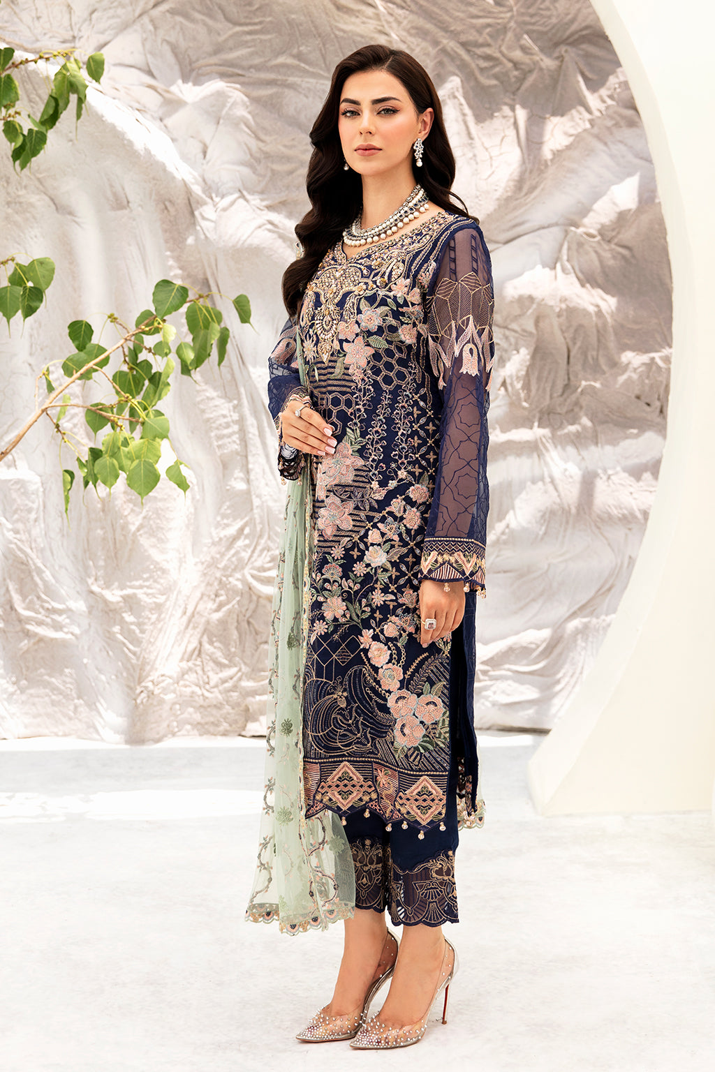 Ramsha | Minhal Organza Collection | M-902 - by - Libasekhas UK - Registered Vendor of : Ramsha - 100% Original Designer Dresss