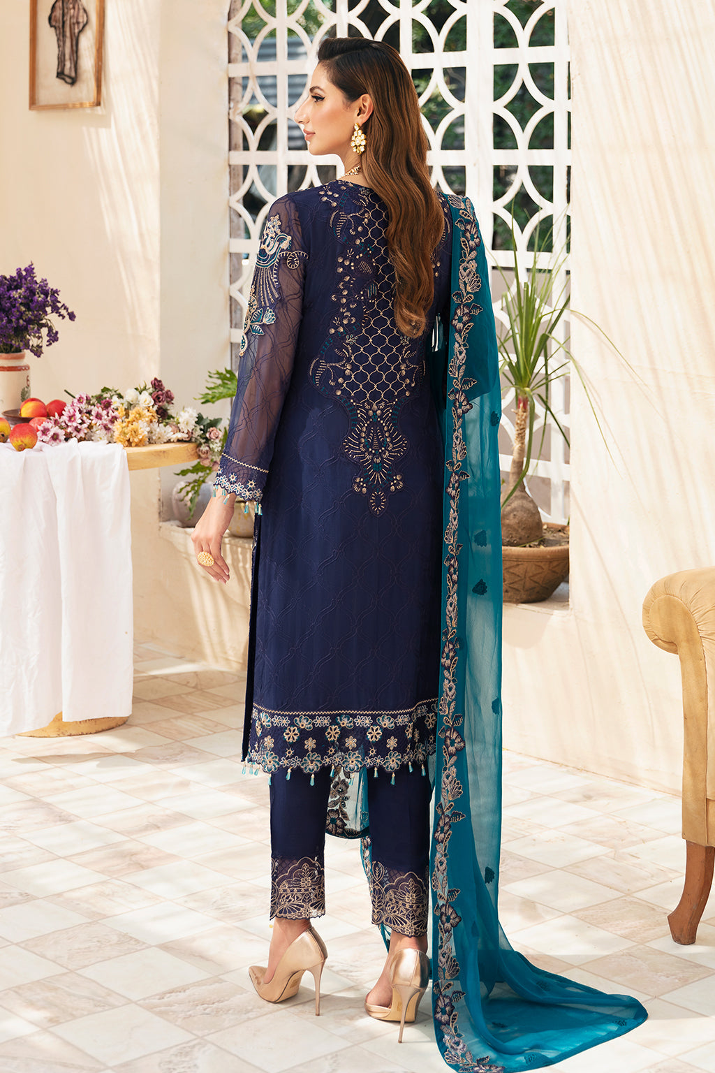 Ramsha | Chevron Chiffon Collection | A-903 - by - Libasekhas UK - Registered Vendor of : Ramsha - 100% Original Designer Dresss