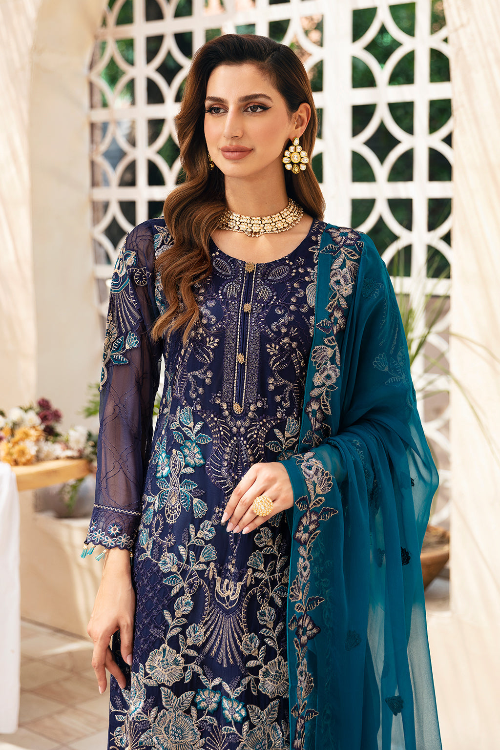 Ramsha | Chevron Chiffon Collection | A-903 - by - Libasekhas UK - Registered Vendor of : Ramsha - 100% Original Designer Dresss