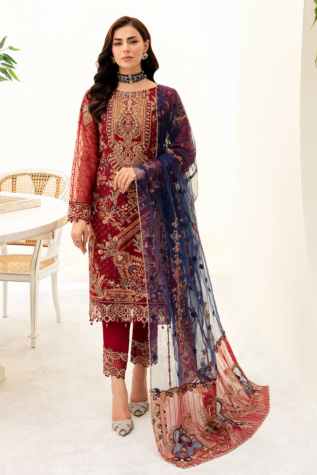 Ramsha | Minhal Organza Collection | M-908 - by - Libasekhas UK - Registered Vendor of : Ramsha - 100% Original Designer Dresss