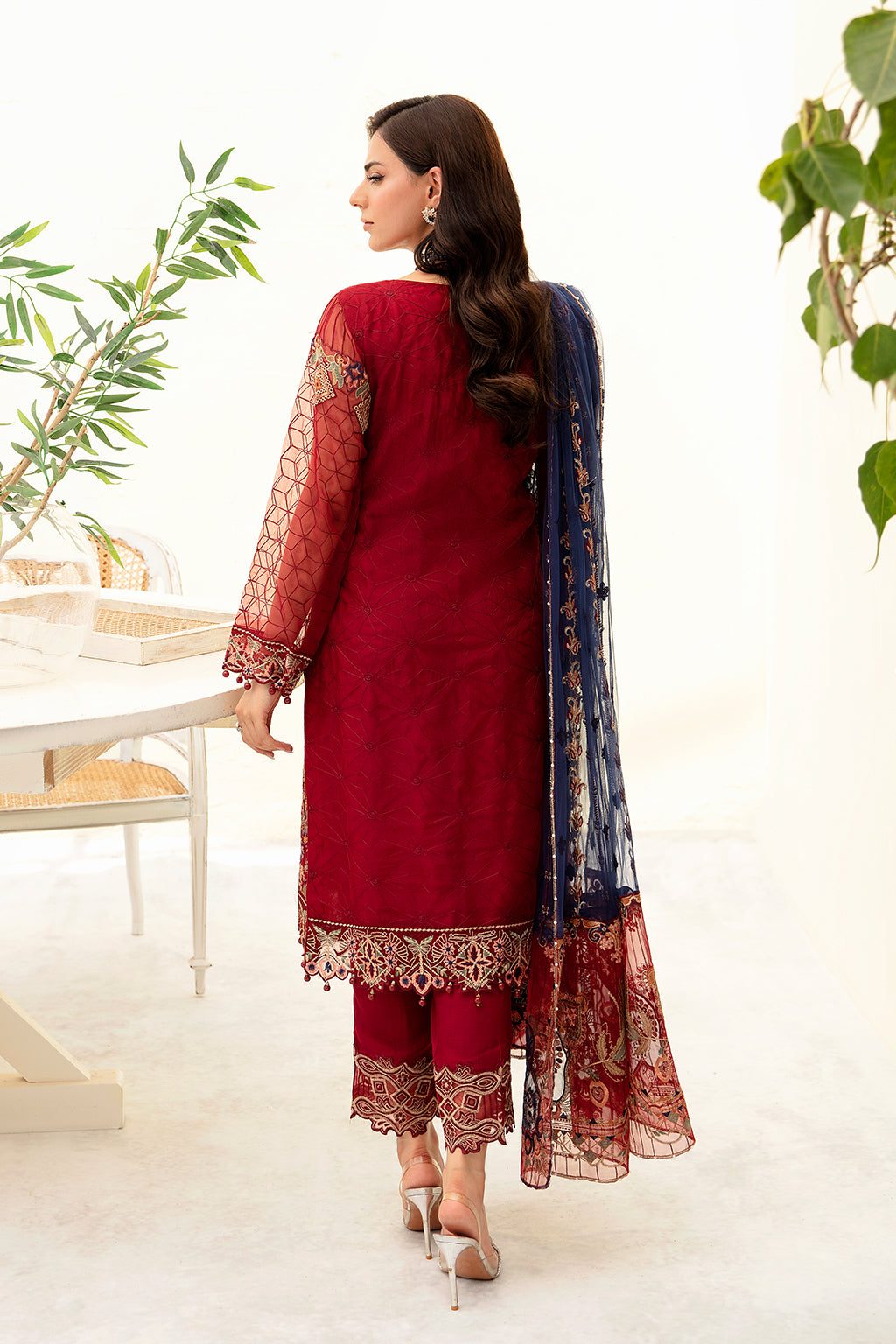 Ramsha | Minhal Organza Collection | M-908 - by - Libasekhas UK - Registered Vendor of : Ramsha - 100% Original Designer Dresss