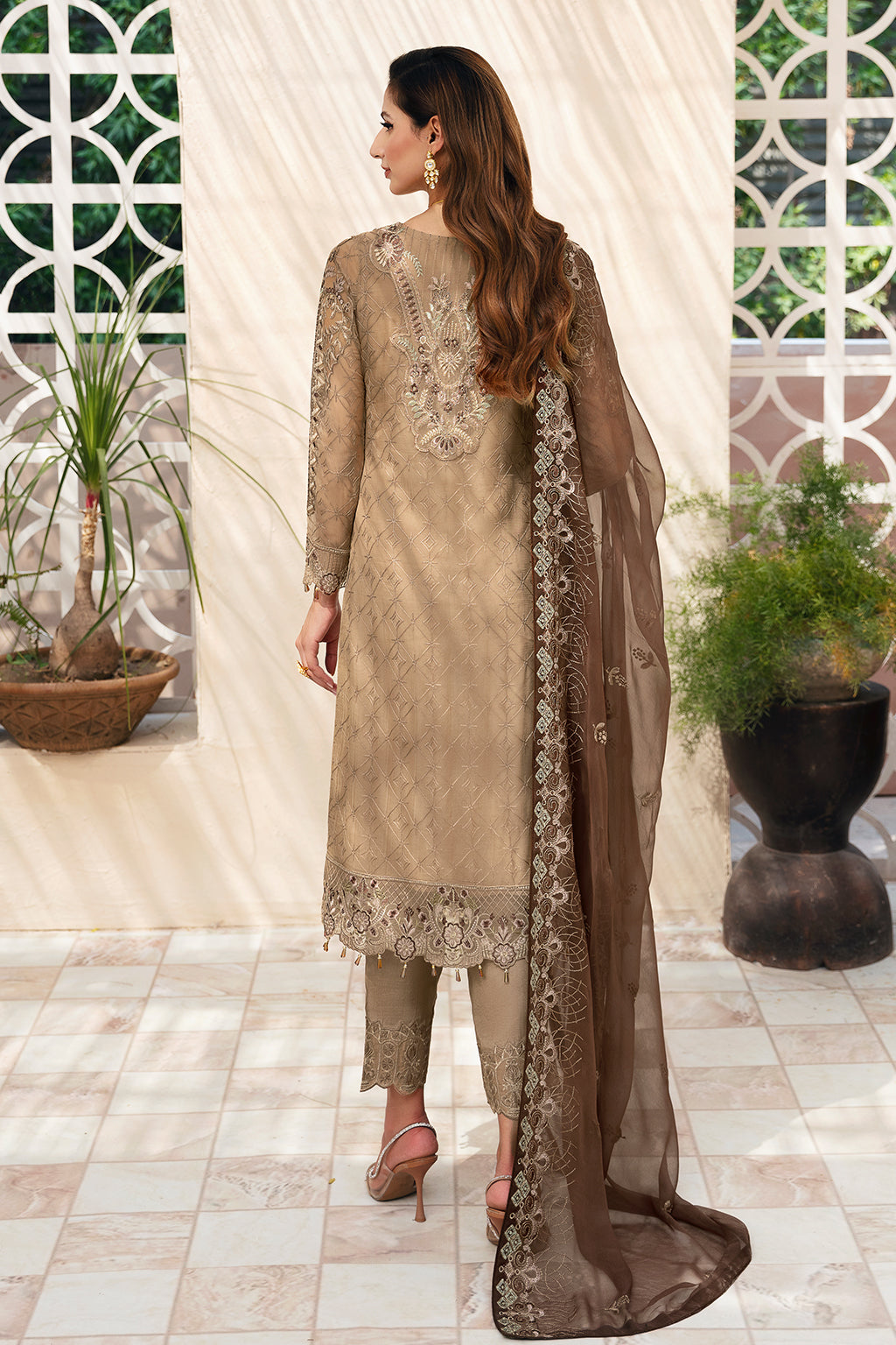 Ramsha | Chevron Chiffon Collection |A-904 - by - Libasekhas UK - Registered Vendor of : Ramsha - 100% Original Designer Dresss