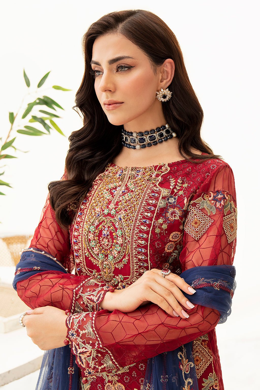Ramsha | Minhal Organza Collection | M-908 - by - Libasekhas UK - Registered Vendor of : Ramsha - 100% Original Designer Dresss