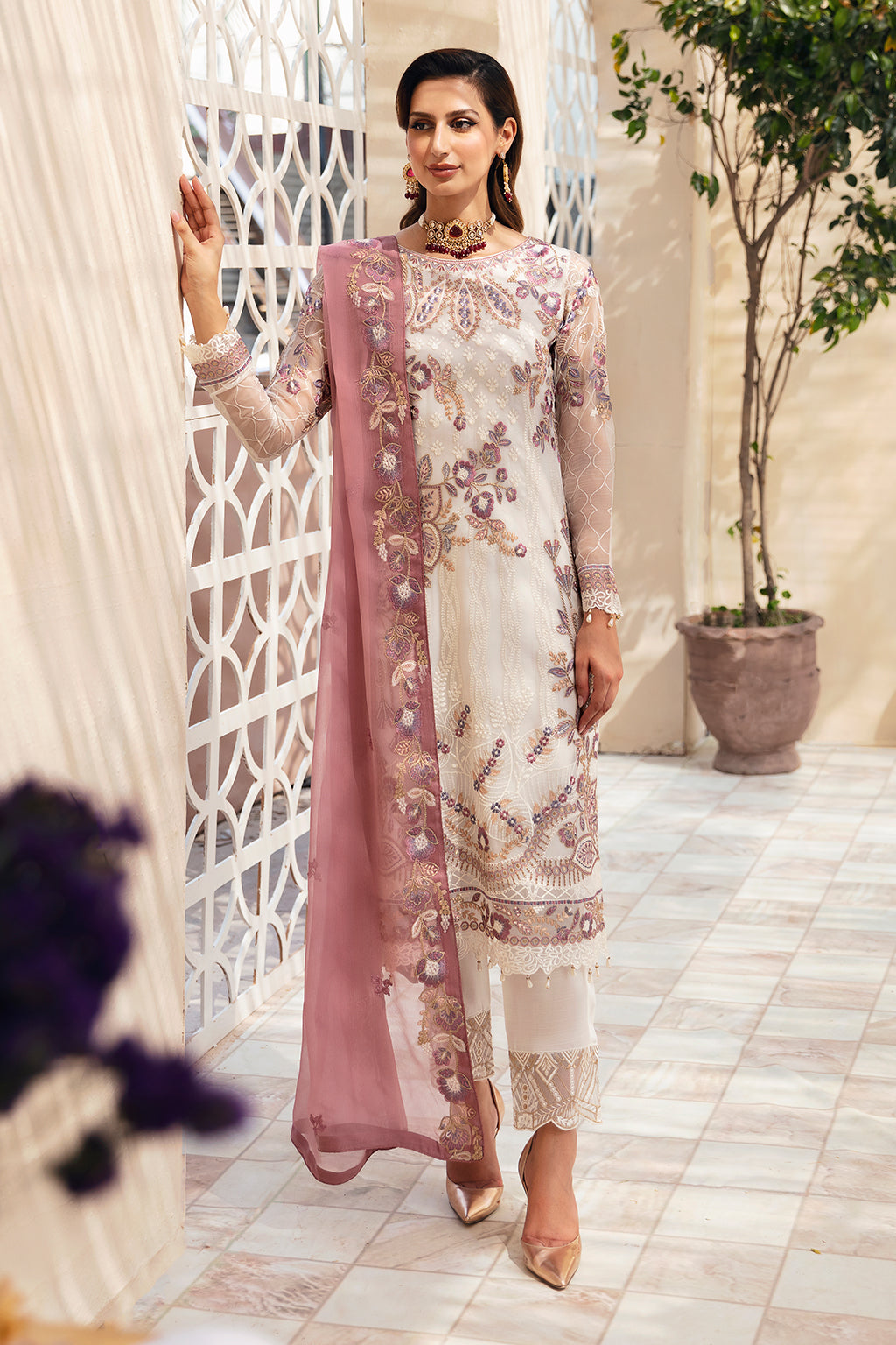 Ramsha | Chevron Chiffon Collection | A-902 - by - Libasekhas UK - Registered Vendor of : Ramsha - 100% Original Designer Dresss