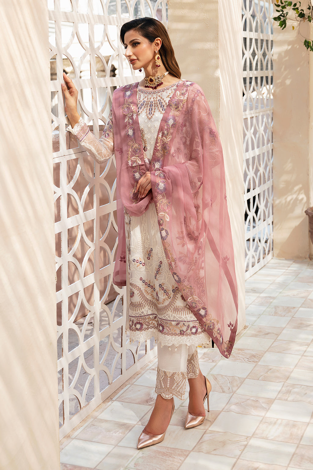 Ramsha | Chevron Chiffon Collection | A-902 - by - Libasekhas UK - Registered Vendor of : Ramsha - 100% Original Designer Dresss
