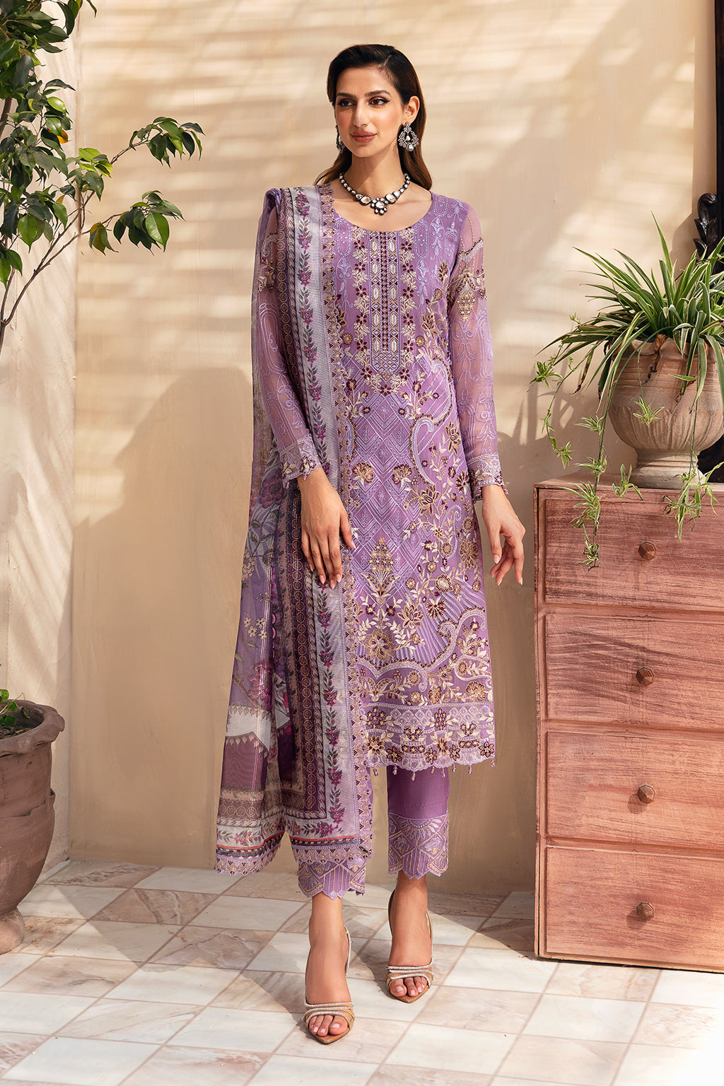 Ramsha | Chevron Chiffon Collection | A-906 - by - Libasekhas UK - Registered Vendor of : Ramsha - 100% Original Designer Dresss