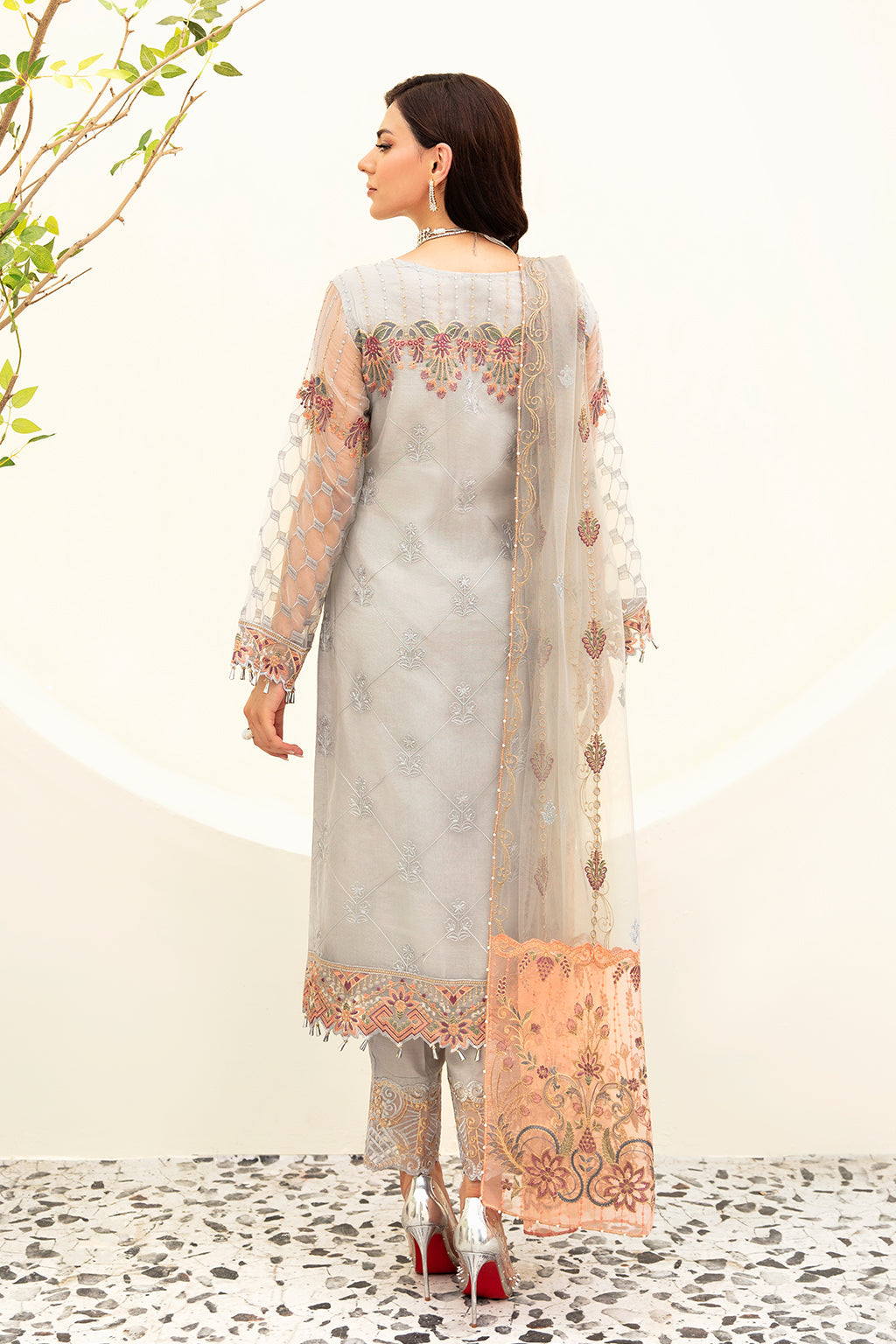 Ramsha | Minhal Organza Collection | M-909 - by - Libasekhas UK - Registered Vendor of : Ramsha - 100% Original Designer Dresss