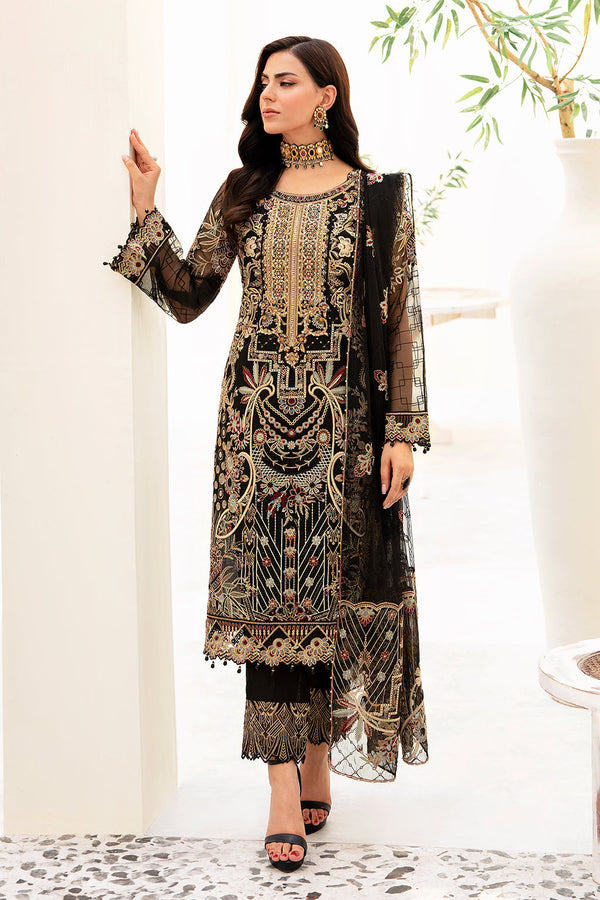 Ramsha | Minhal Organza Collection | M-906 - by - Libasekhas UK - Registered Vendor of : Ramsha - 100% Original Designer Dresss