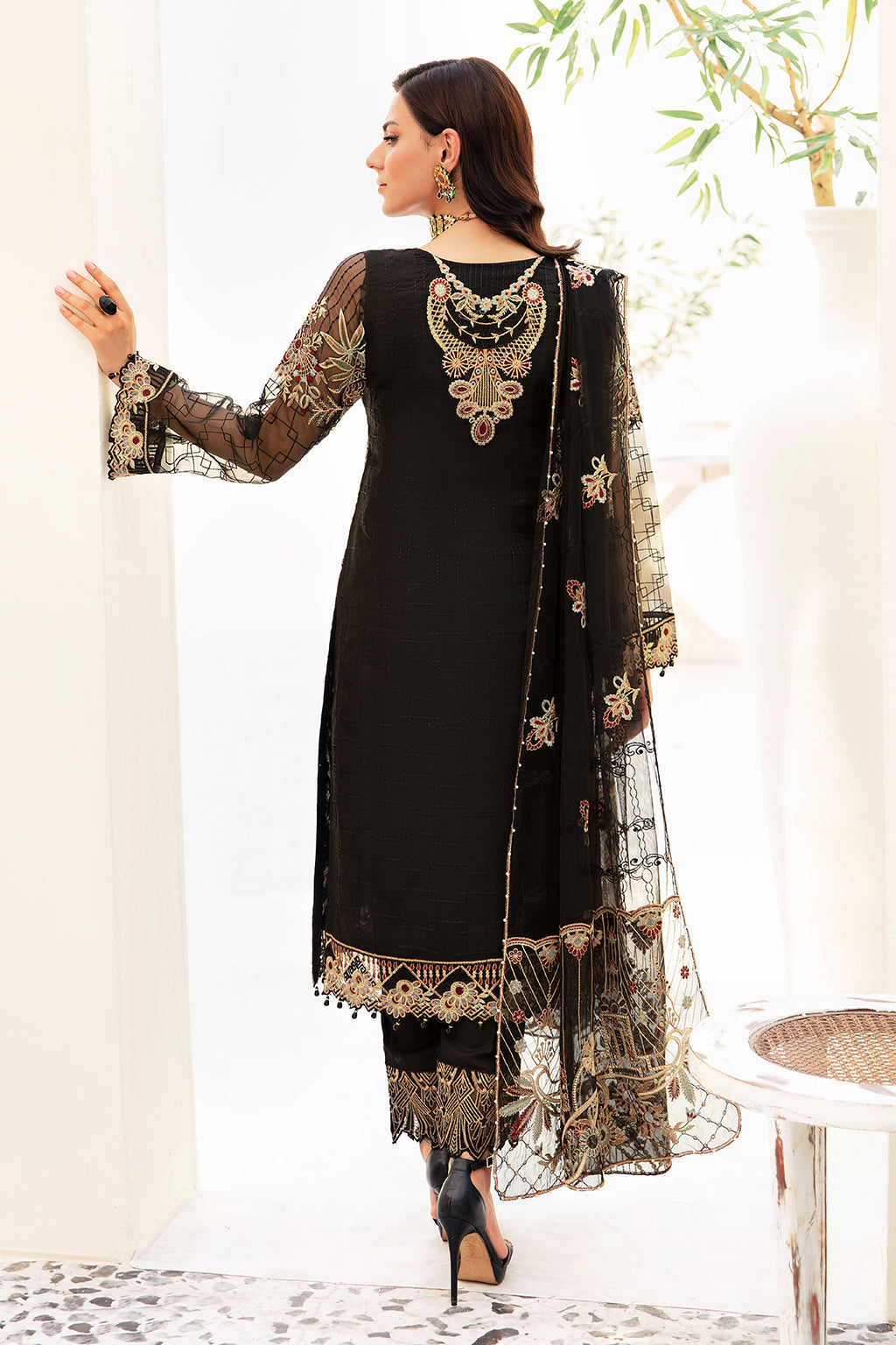 Ramsha | Minhal Organza Collection | M-906 - by - Libasekhas UK - Registered Vendor of : Ramsha - 100% Original Designer Dresss