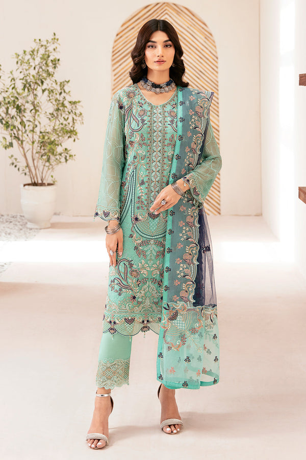 Ramsha | Rangoon Chiffon Collection 24 | D-1207 - by - Libasekhas UK - Registered Vendor of : Ramsha - 100% Original Designer Dresss