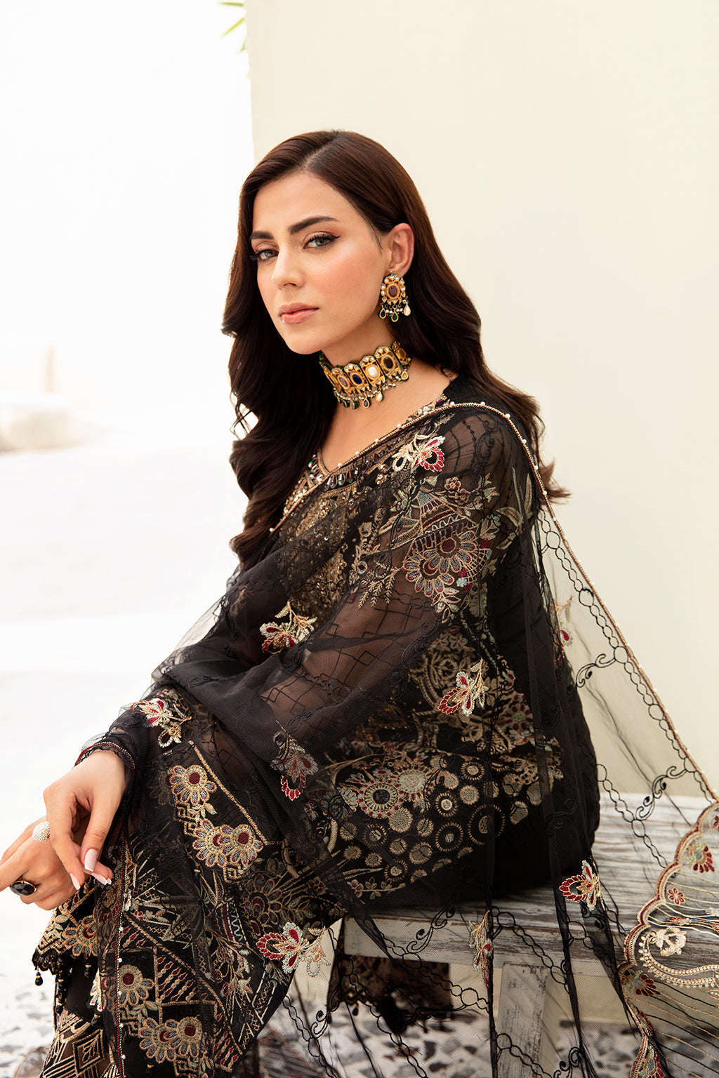 Ramsha | Minhal Organza Collection | M-906 - by - Libasekhas UK - Registered Vendor of : Ramsha - 100% Original Designer Dresss