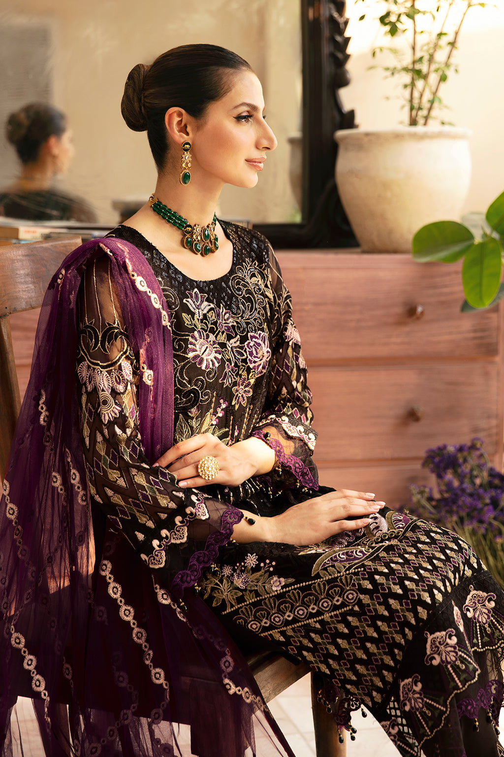 Ramsha | Chevron Chiffon Collection | A-905 - by - Libasekhas UK - Registered Vendor of : Ramsha - 100% Original Designer Dresss