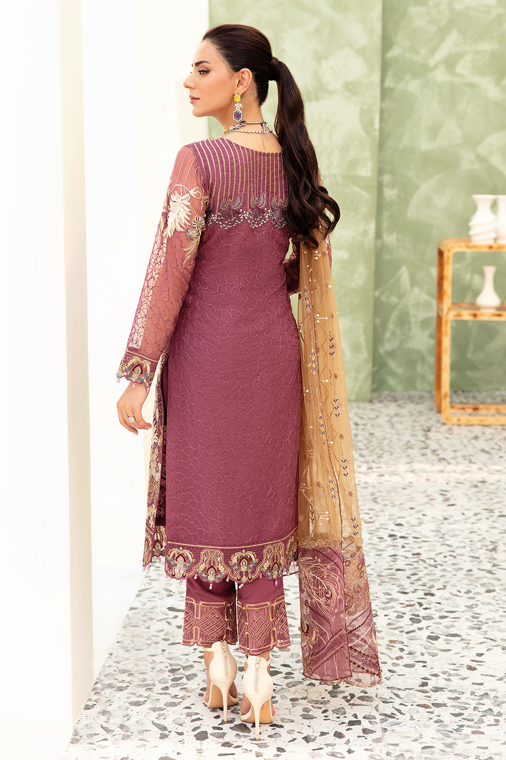 Ramsha | Minhal Organza Collection | M-910 - by - Libasekhas UK - Registered Vendor of : Ramsha - 100% Original Designer Dresss