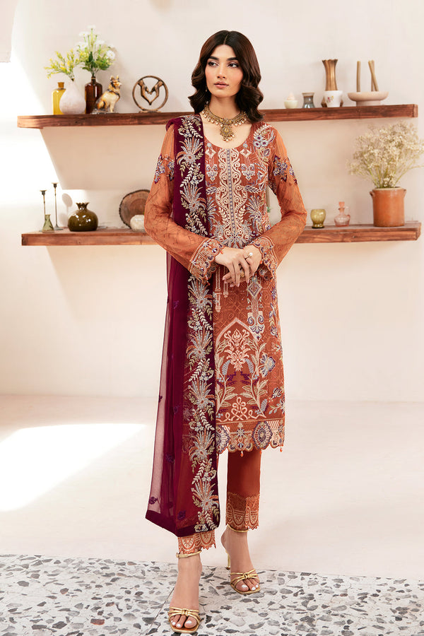 Ramsha | Rangoon Chiffon Collection 24 | D-1209 - by - Libasekhas UK - Registered Vendor of : Ramsha - 100% Original Designer Dresss