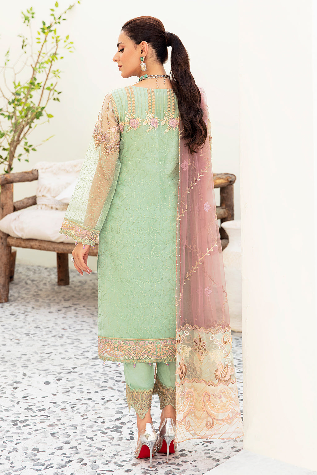 Ramsha | Minhal Organza Collection | M-905 - by - Libasekhas UK - Registered Vendor of : Ramsha - 100% Original Designer Dresss
