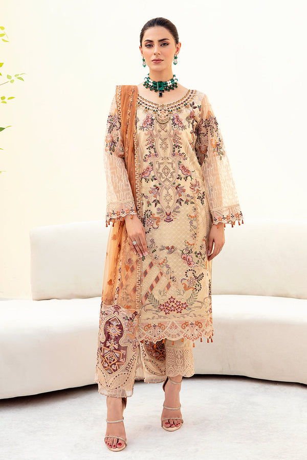 Ramsha | Minhal Organza Collection | M-901 - by - Libasekhas UK - Registered Vendor of : Ramsha - 100% Original Designer Dresss