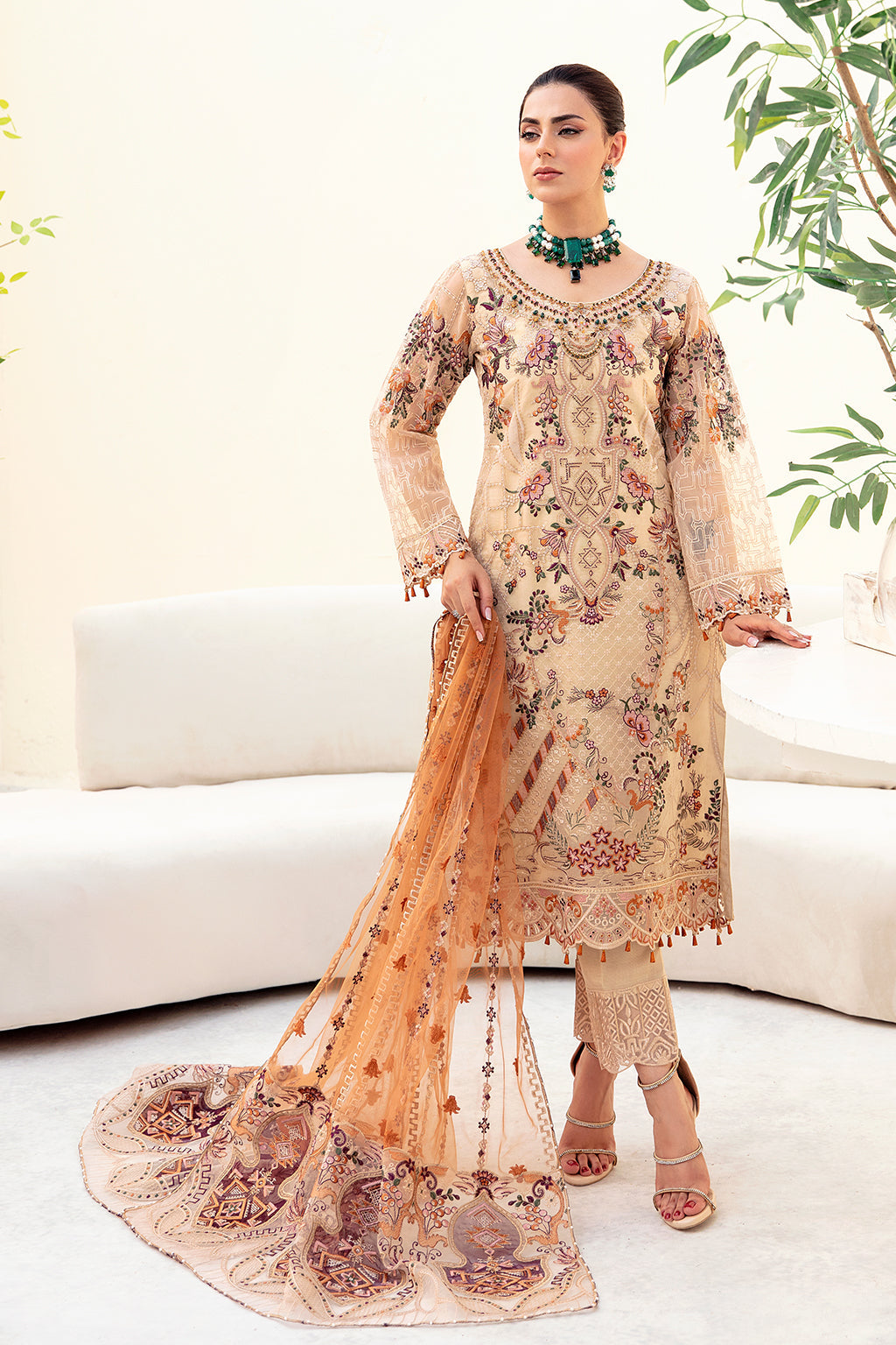 Ramsha | Minhal Organza Collection | M-901 - by - Libasekhas UK - Registered Vendor of : Ramsha - 100% Original Designer Dresss