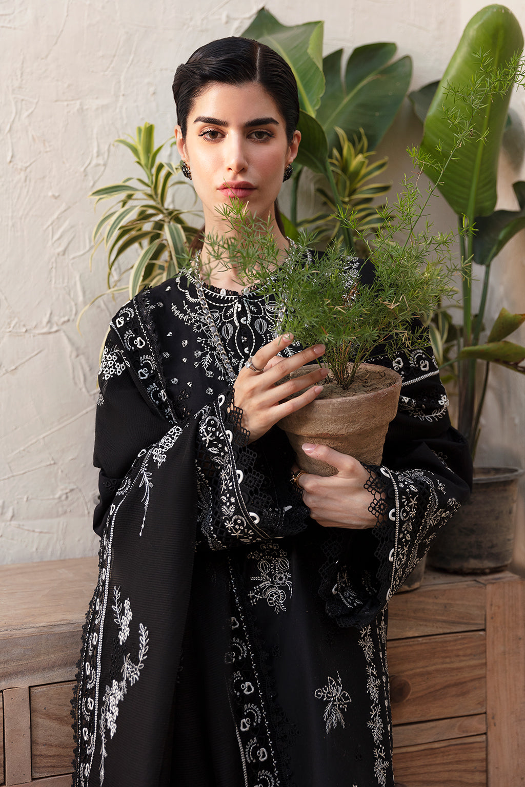 afrozeh black dress Meera