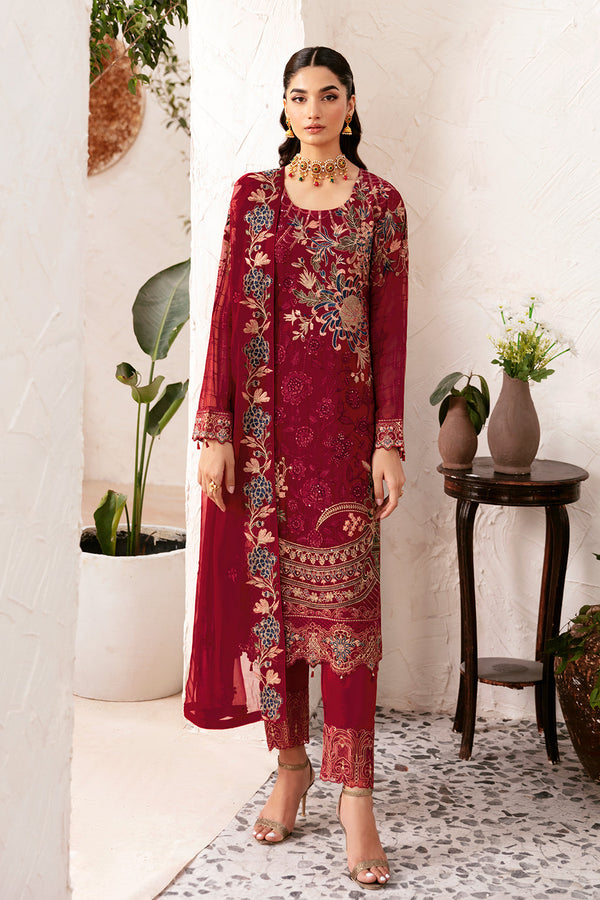 Ramsha | Rangoon Chiffon Collection 24 | D-1205 - by - Libasekhas UK - Registered Vendor of : Ramsha - 100% Original Designer Dresss