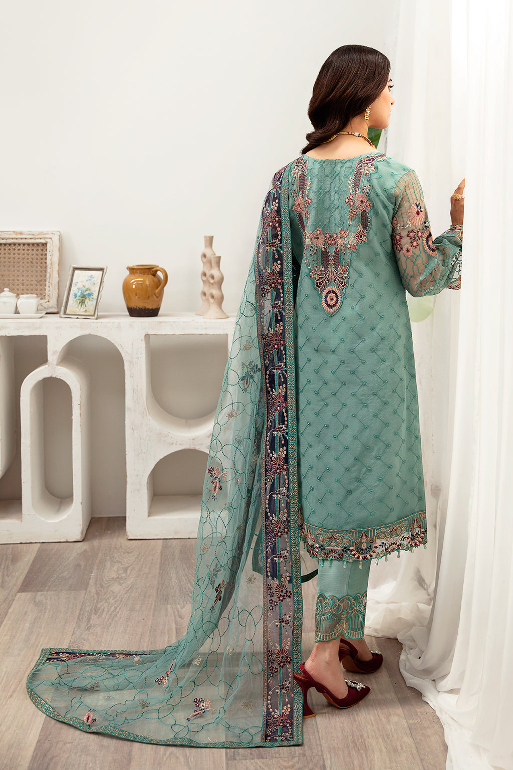 Ramsha | Minhal Organza Collection | M-1001 - by - Libasekhas UK - Registered Vendor of : Ramsha - 100% Original Designer Dresss