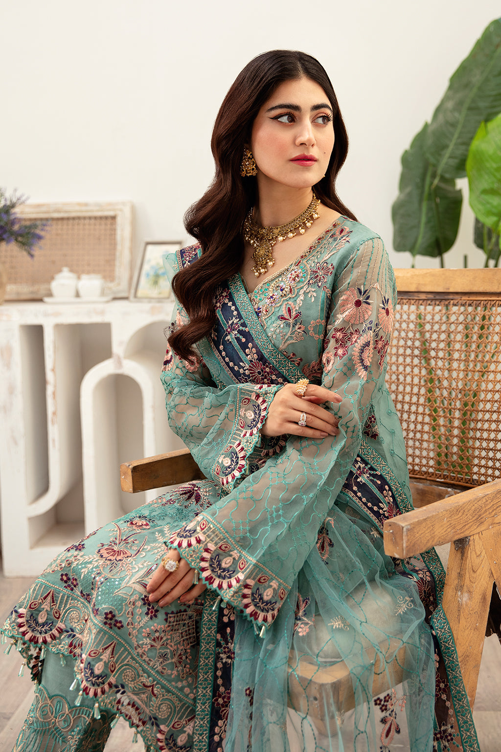 Ramsha | Minhal Organza Collection | M-1001 - by - Libasekhas UK - Registered Vendor of : Ramsha - 100% Original Designer Dresss