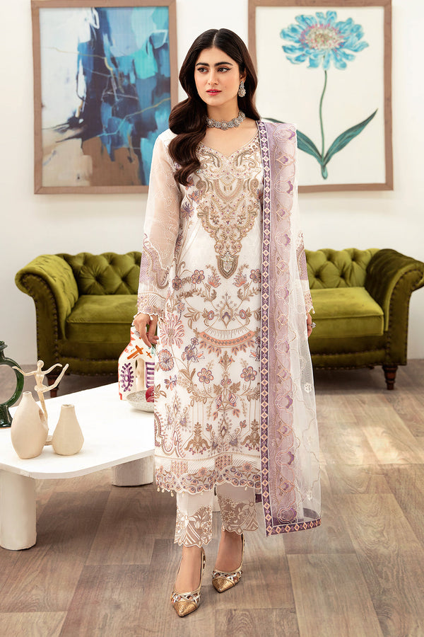 Ramsha | Minhal Organza Collection | M-1002 - by - Libasekhas UK - Registered Vendor of : Ramsha - 100% Original Designer Dresss