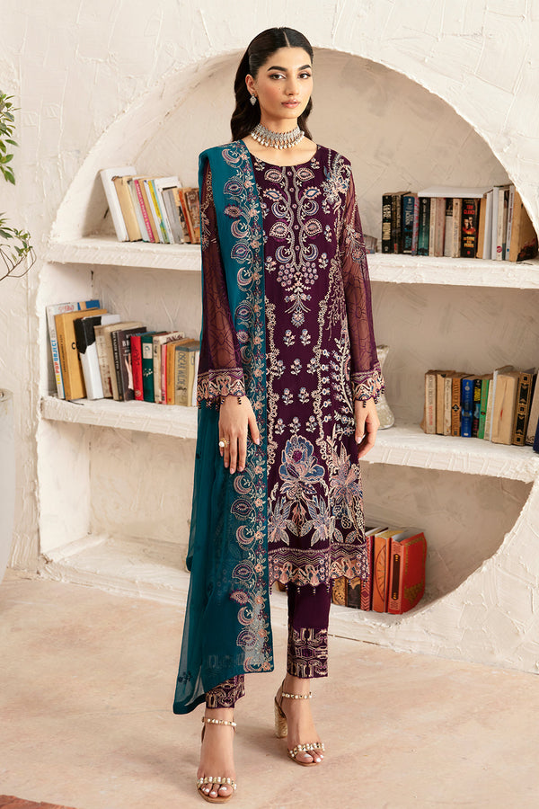 Ramsha | Rangoon Chiffon Collection 24 | D-1211 - by - Libasekhas UK - Registered Vendor of : Ramsha - 100% Original Designer Dresss