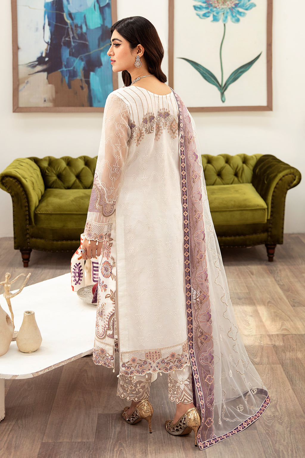 Ramsha | Minhal Organza Collection | M-1002 - by - Libasekhas UK - Registered Vendor of : Ramsha - 100% Original Designer Dresss