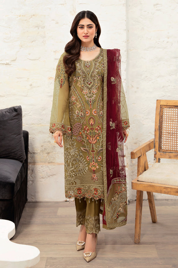 Ramsha | Minhal Organza Collection | M-1010 - by - Libasekhas UK - Registered Vendor of : Ramsha - 100% Original Designer Dresss