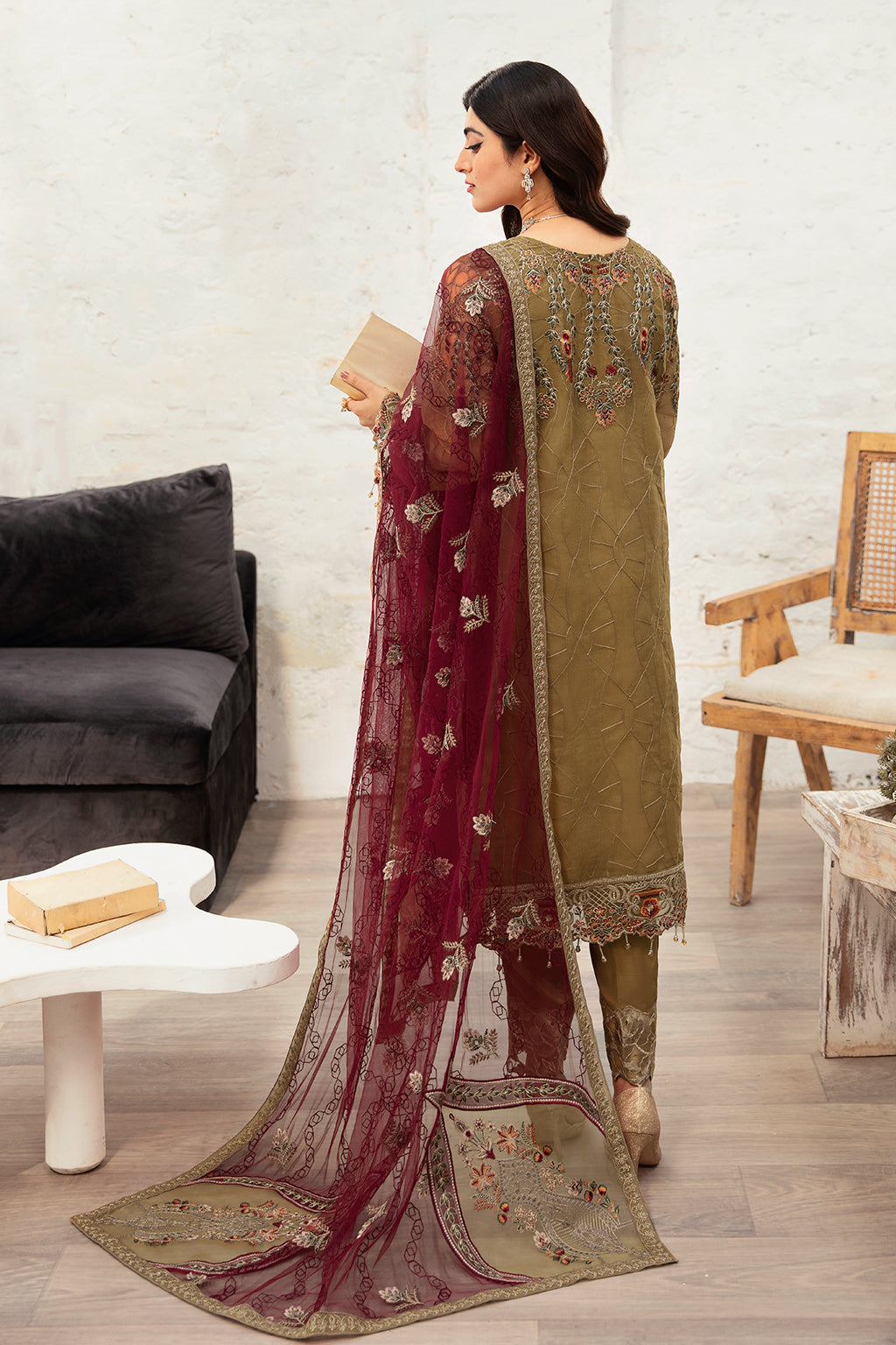 Ramsha | Minhal Organza Collection | M-1010 - by - Libasekhas UK - Registered Vendor of : Ramsha - 100% Original Designer Dresss