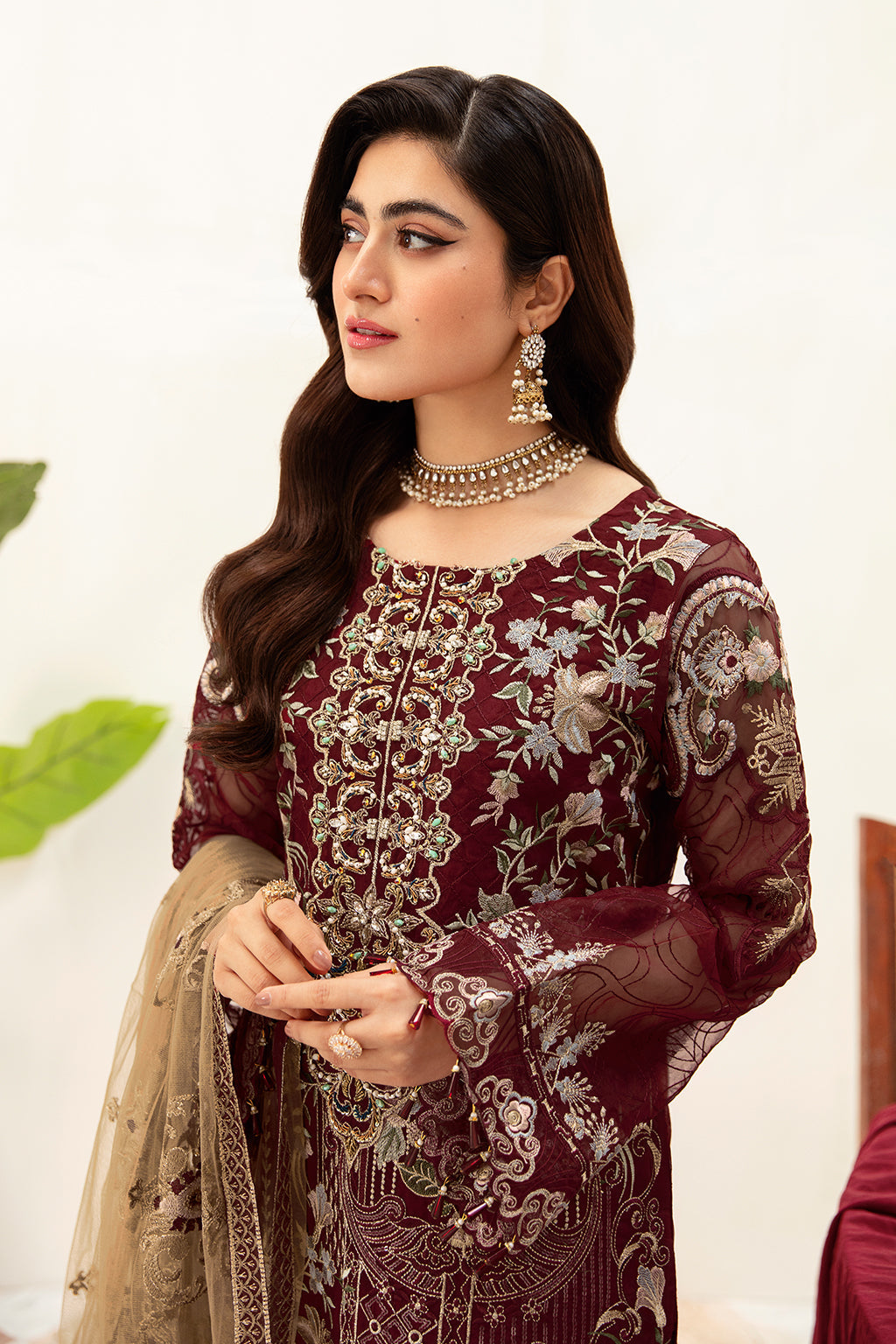 Ramsha | Minhal Organza Collection | M-1003 - by - Libasekhas UK - Registered Vendor of : Ramsha - 100% Original Designer Dresss