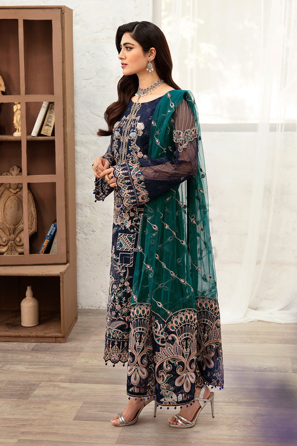 Ramsha | Minhal Organza Collection | M-1009 - by - Libasekhas UK - Registered Vendor of : Ramsha - 100% Original Designer Dresss