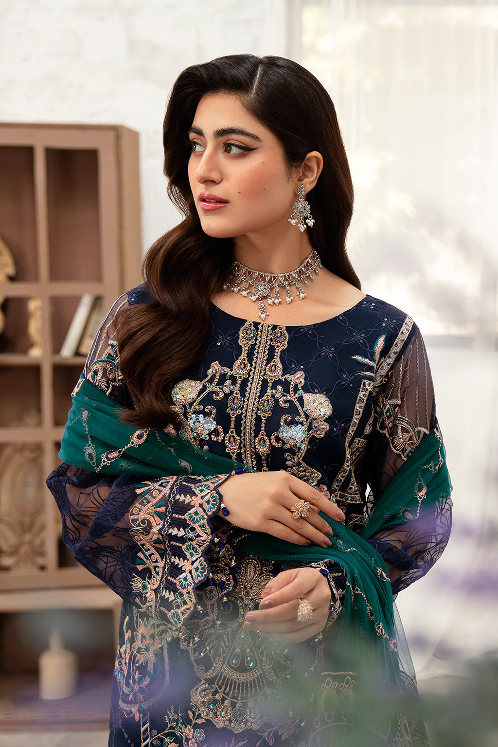 Ramsha | Minhal Organza Collection | M-1009 - by - Libasekhas UK - Registered Vendor of : Ramsha - 100% Original Designer Dresss