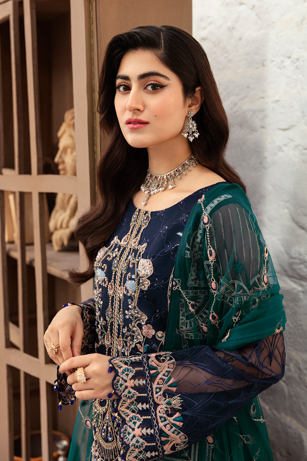Ramsha | Minhal Organza Collection | M-1009 - by - Libasekhas UK - Registered Vendor of : Ramsha - 100% Original Designer Dresss
