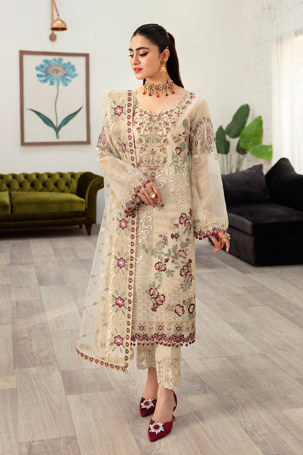 Ramsha | Minhal Organza Collection | M-1004 - by - Libasekhas UK - Registered Vendor of : Ramsha - 100% Original Designer Dresss